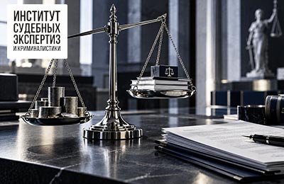 Документы арбитражного разбирательства и весы правосудия из полированной стали для статьи о стоимости судебной экспертизы.